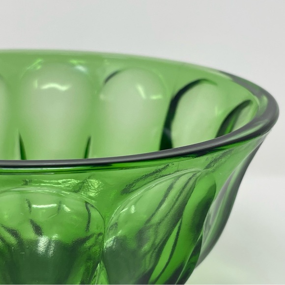 Vintage Candy Dish Bowl Pedestal Collectible Anchor Hocking Forest Emerald Green - Picture 3 of 12